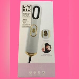 L+W Bio Opulence White & Gold Lightweight Hair Dryer. BLOW OUT ANY SHAPE! NEW.